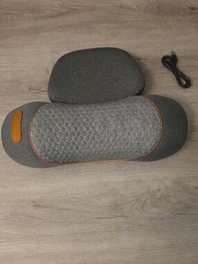 Gray Neck & Shoulder Massager Pillow with USB Cord